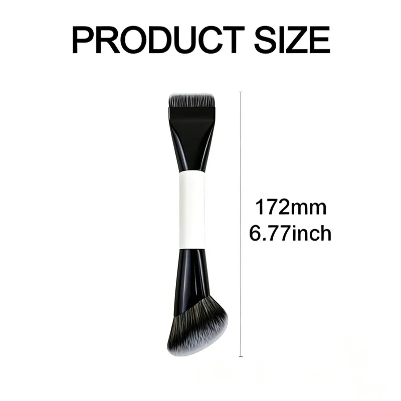 Multifunctional Make Up Brush Double Ended Angled Foundation Makeup Brushes Blush Make Up Brush Wood Handle Cosmetic Tool HZS35 — image 5
