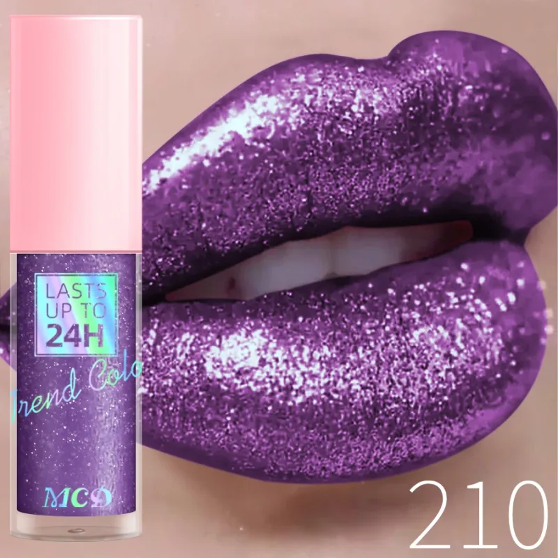 18 Χρώματα Diamonds Glitter Lip Gloss Μεγάλης διάρκειας Αδιάβροχο Υγρό Κραγιόν Pearl Shining Lip Color Sparking Lip Makeup Women — image 19