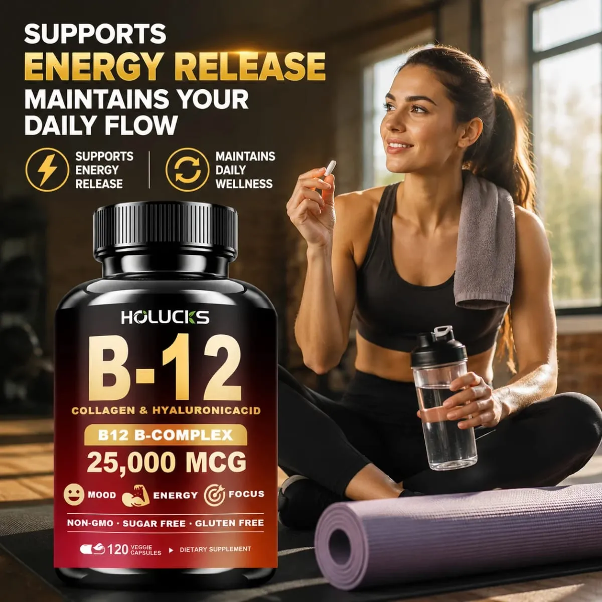 Vitamin B12 Complex Supplement Benefit Brain & Heart Function Support Memory Learning Metabolism Helps Boost Natural Energy — image 4