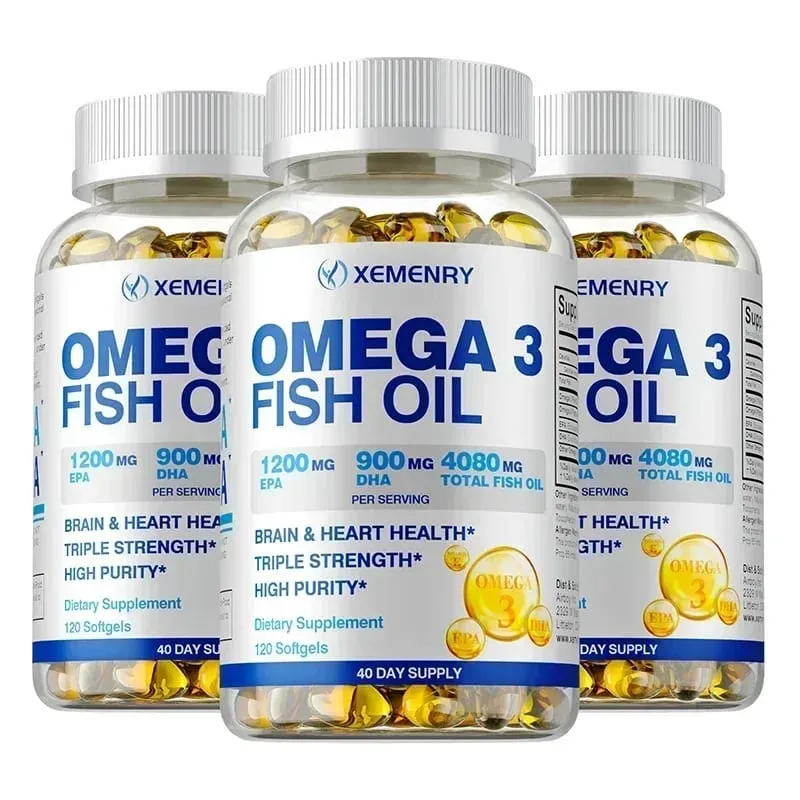 Óleo de peixe ômega-3 - melhora a concentração da memória e a cognição, promove a saúde do cérebro e dos olhos, melhora a função imunológica — image 8