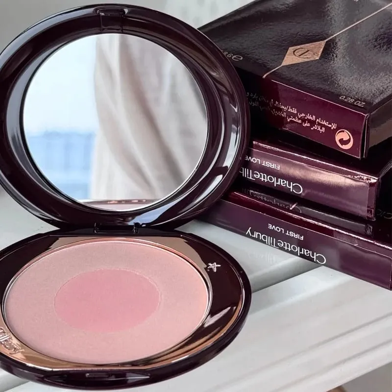 Charlotte Tilbury PILLOW TALK Série Coração Macio Cor Dupla Pó Blush Placa de Cores Código de Cores Quentes Primeiro Amor Sexo em Fogo