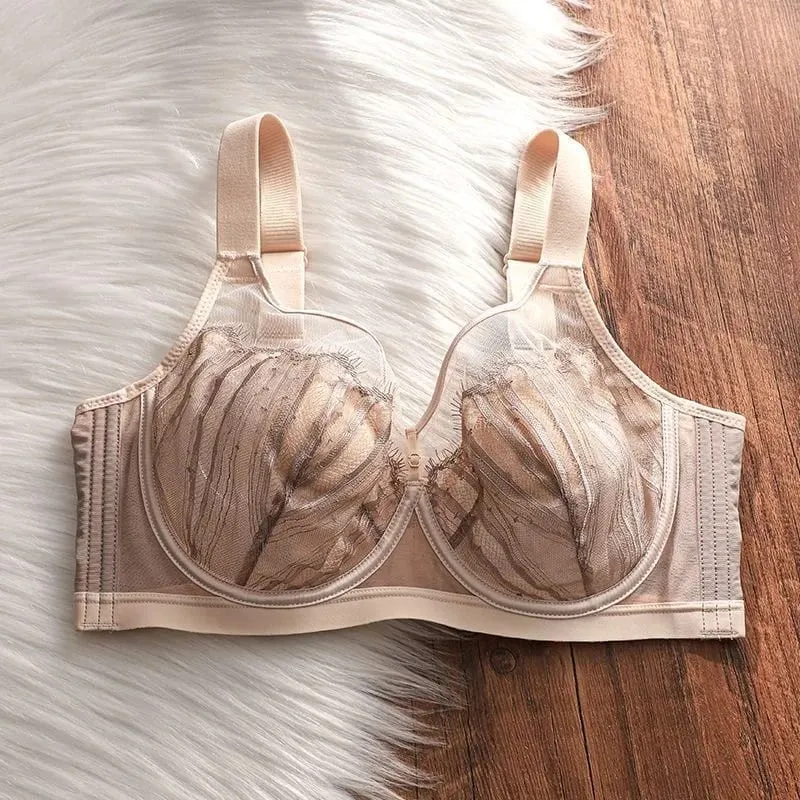 Wireless Push Up Bra for Large Bust Adjustable Comfort Fit Lace Bralette Prevent Sagging & Enhance Shape Seamless Design — image 9