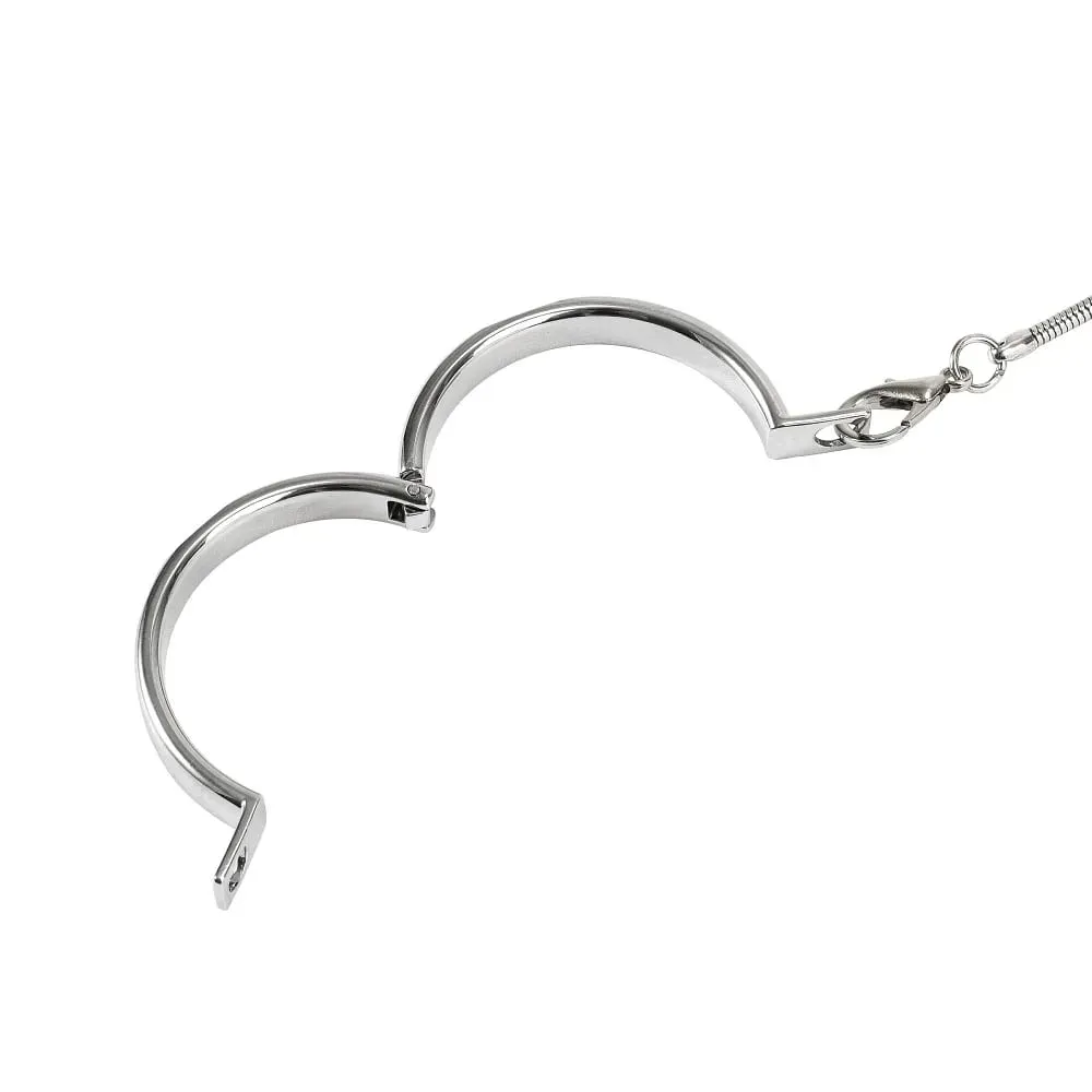 Masculino bola escroto maca metal pênis bloqueio galo anel corrente sm bondage restrição atraso ejaculação bdsm brinquedo sexual para homem — image 4
