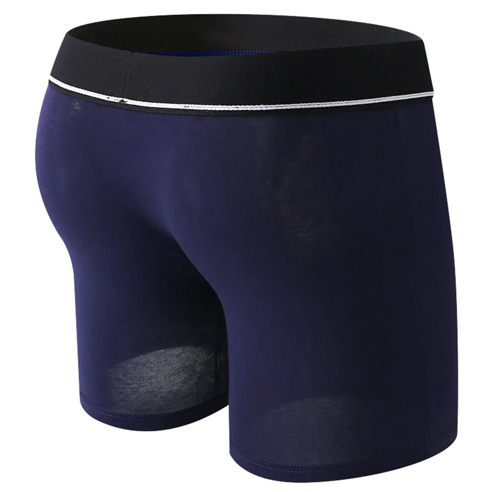 Anel peniano masculino sexy jock hole boxers cockring homem shorts roupa interior calcinha de algodão bolsa aberta cuecas longas boxershorts — image 11