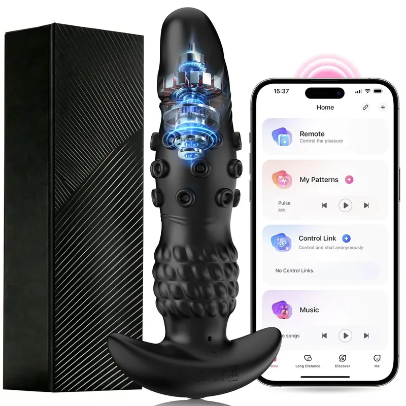 Thrusting Sex Toys Anal Plugs Prostate Massager App Control Anal G-Spot Masturbation Dildo Vibrator Sex Toys for Male and Female