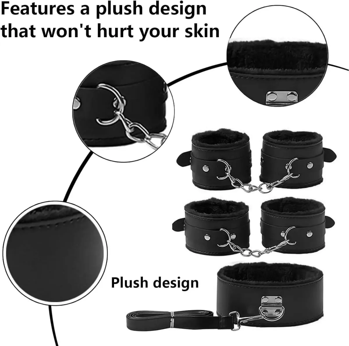 Sexy Toys for Cosplay Couples Adult Products 18 Handcuffs Erotic Accessories Bondage Hemp Rope Mask Sex SM BDSM Bondage Kit Set — image 3