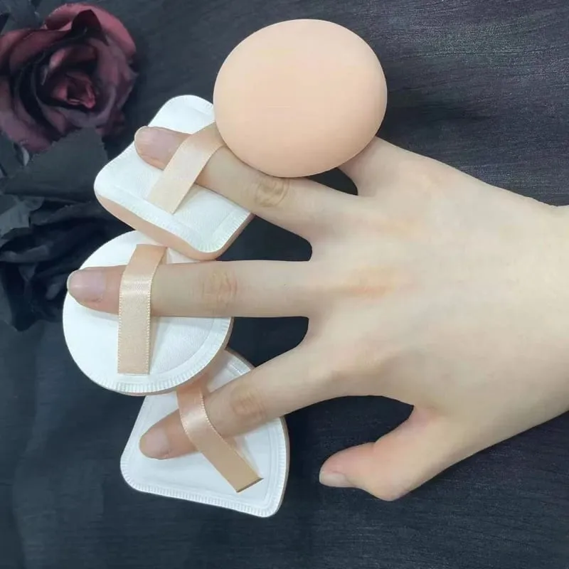 5pcs Round Square Triangle Shape Makeup Sponge Puff Dry Wet Dual-use Soft Cotton Candy Air Cushion Foundation Powder Puff — image 6
