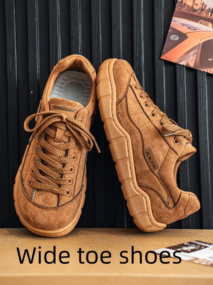 Men's Shoes Autumn New Retro Casual Sports Sneakers Non-Slip Soft Sole Wide-Toe Trendy Shoes — image 1