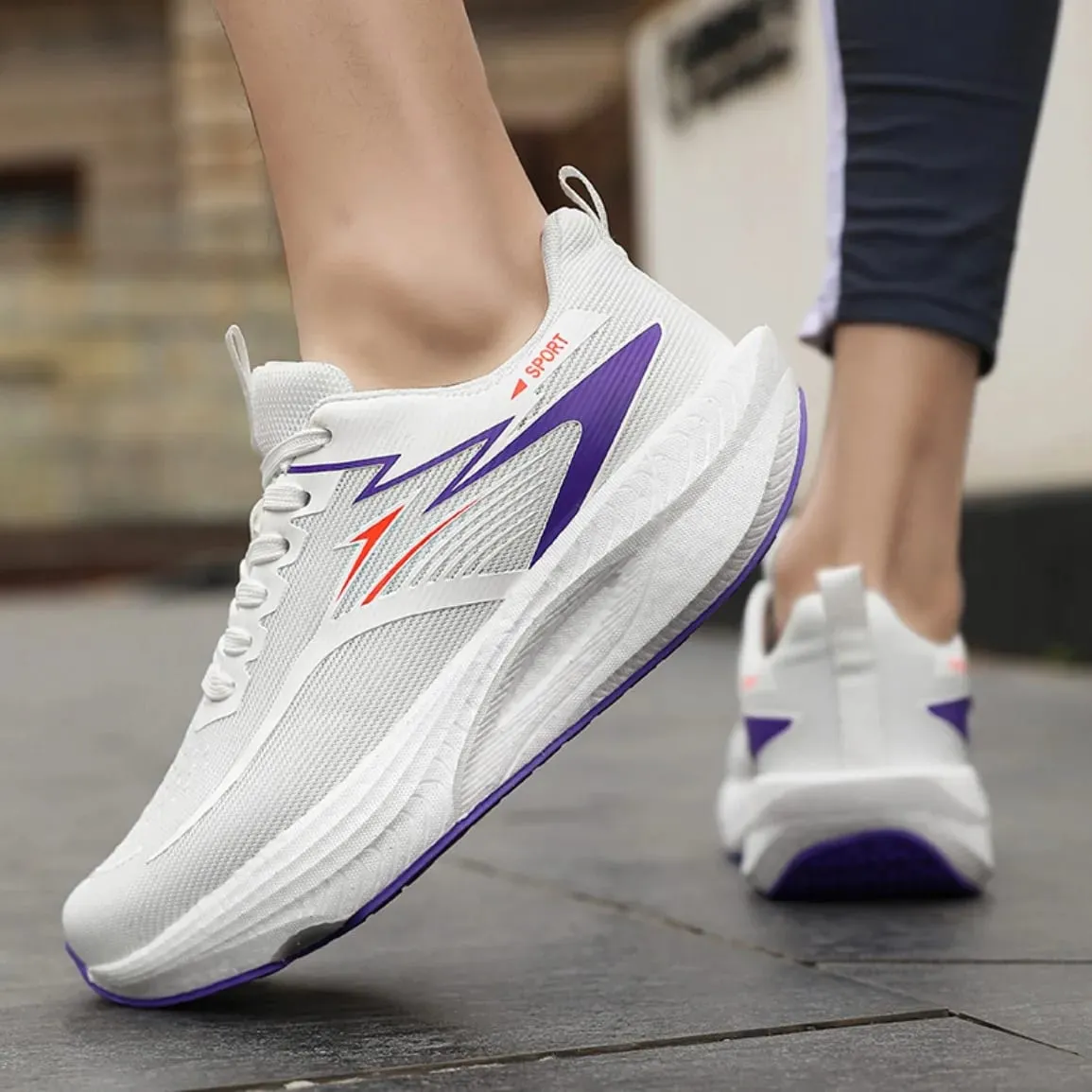 Carbon Plate Marathon Running Shoes Men Women Sports Sneakers Breathable Lightweight Shock Absorbing Stable Athletic Shoes — image 3