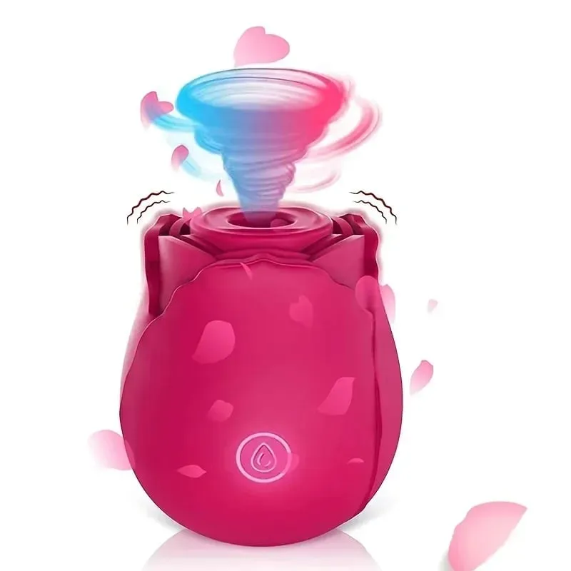Rosas na hugis puki na sumisipsip ng vibrator halik sa puki ng utong na pasipsip sa bibig pagdila klitoris pagpapasigla masturbating sex toys para sa mga kababaihan — image 1