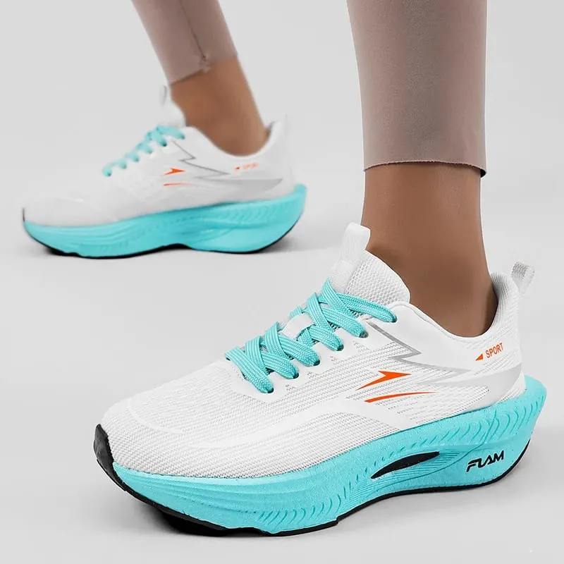Marathon Men Sports Running Shoes Women's Carbon Board Air Cushion Breathable Athletic Lightweight Comfortable Nonskid Sneakers — image 2
