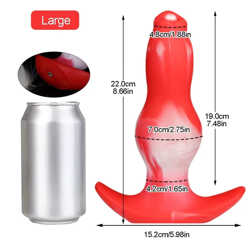 Anal Plug na may Tail BDSM Adult Sex Game Cosplay 18+ Anal Dildo para sa Babae Mga Lalaki Silicone Soft Butt Plug Gay Sex Toys para sa Party BDSM — image 10