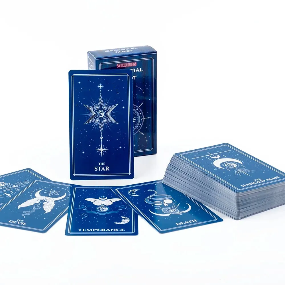Celestial Tarot filled with the mysterious atmosphere of cosmic celestial bodies Divination Edition Deck Board Playing Games — image 1