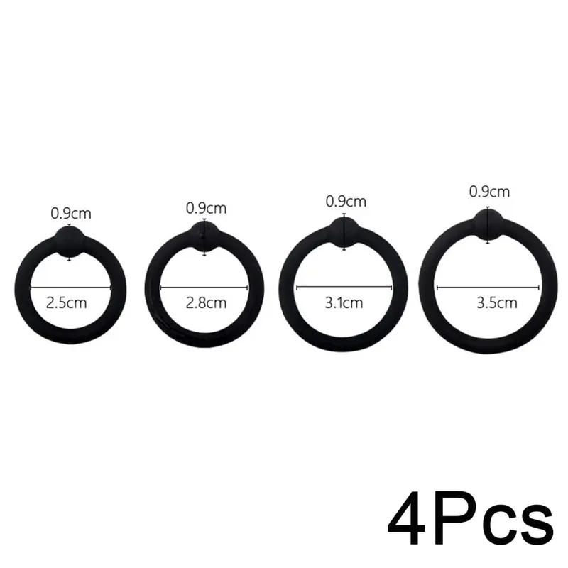 3/4 Pcs Penis Rings Cock Rings Sleeve Delay Ejaculation Silicone Time Lasting Erection Sex Toys for Men Sexy Shop Adult Produts — image 3