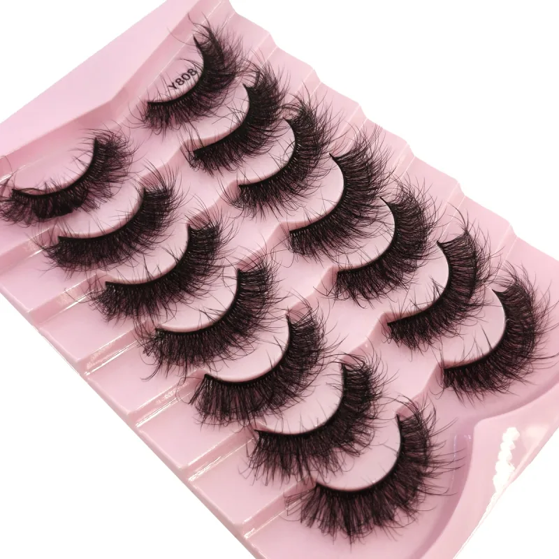 Fluffy Lashes Mink False EyelashesThick Cat Eye Makeup Long Natural Volume 3d Eyelashes Extension Wholesale Mink Eyelashes — image 23
