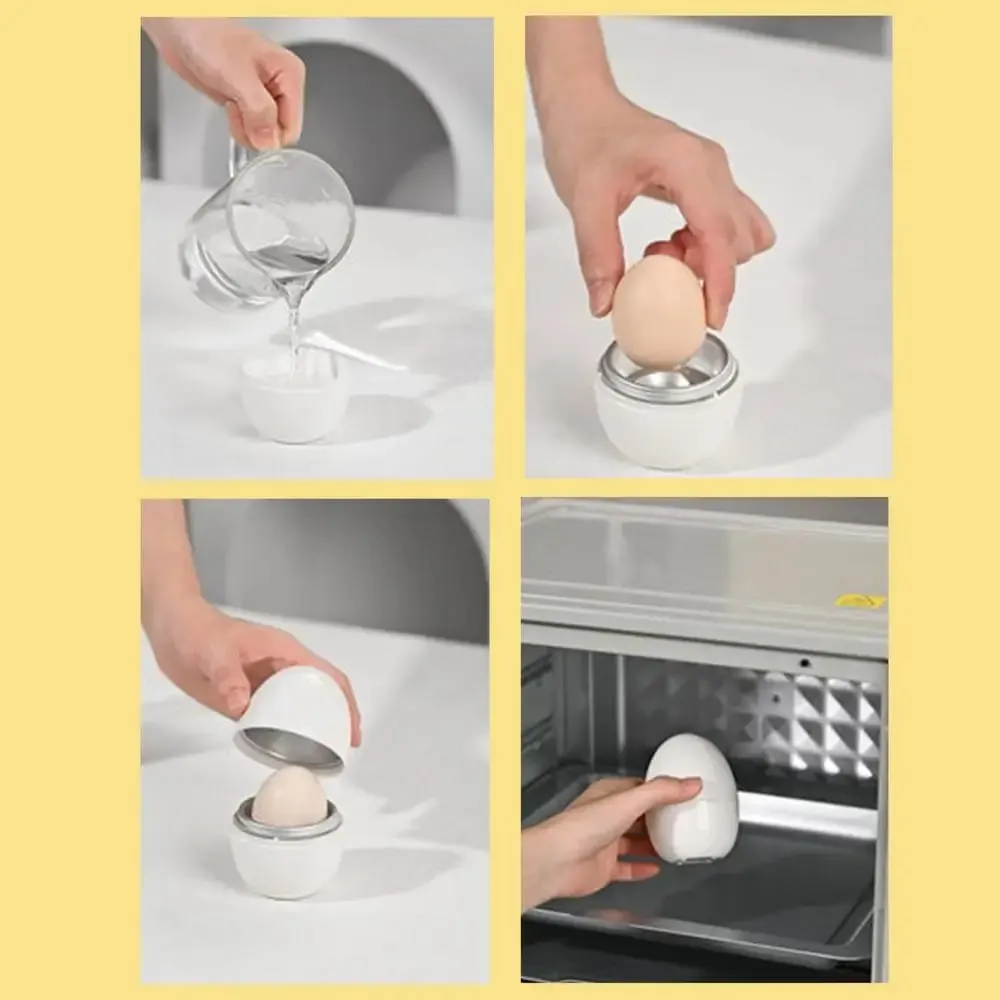 Microwave Egg Poacher Microwave Boiled Egg Maker Αξεσουάρ Μαγειρικής Αξεσουάρ Μαγειρικής Γρήγορης κουζίνας αυγών Ατμιστής αυγών για σκληρά μαλακά αυγά — image 7