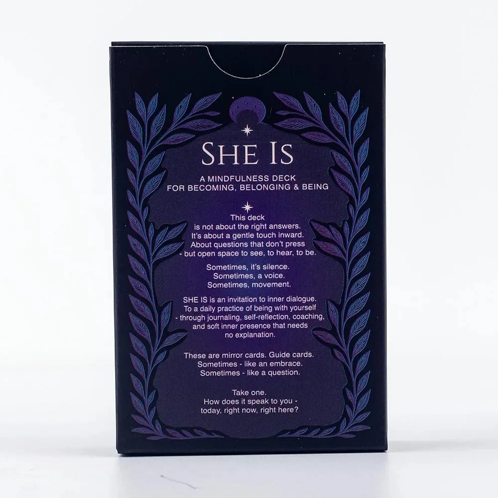 SHE IS Mindfulness Self-Care Cards Inner Dialogue Self-Reflection Tool for Becoming & Belonging Interactive Board Playing Game — image 2