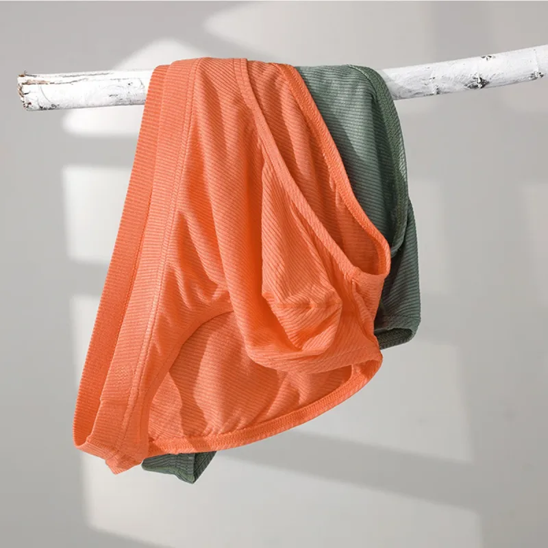 Herr Ribbtygsbyxor Kalsonger Man Sexiga underkläder Andas Låg midja Herr Bikinitrosor Cuecas Big Pouch Hombre Slips