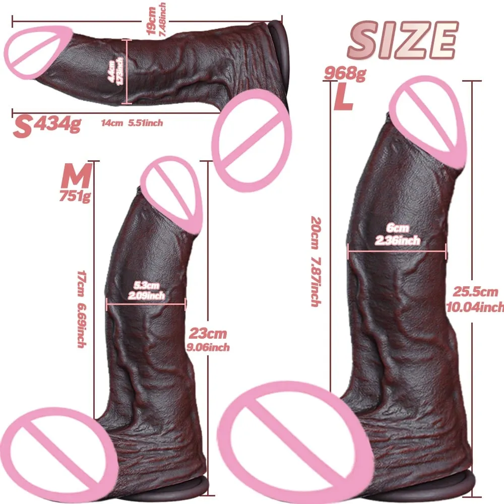 Realistisk Mjuk Stor Dildo XXL Porr Enorm Tjock Fake Penis Dubbel Silikon Kuk Kvinna Man Onani Sugkopp Analsexleksaker — image 2