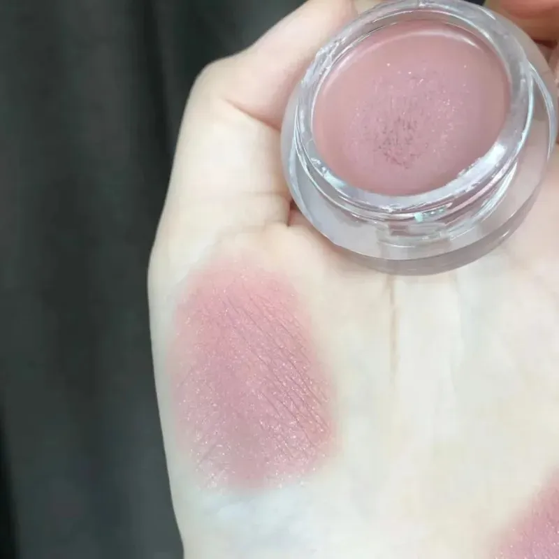 Matte Nude Pink Eyeshadow Blusher Cream Waterproof Long Lasting Silky Soft Eye Shadow Pigment Brown Monochrome Peach Eyes Makeup — image 4