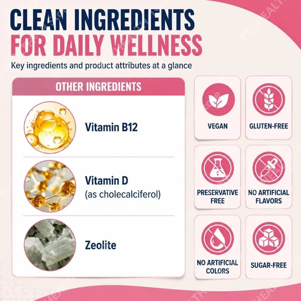 Googeer Little Speakers folyékony kiegészítő B12 vitamin D3 Zeolit ​​a verbális kifejezéshez, nyelv és fókusz támogatása gyerekeknek 30 ml