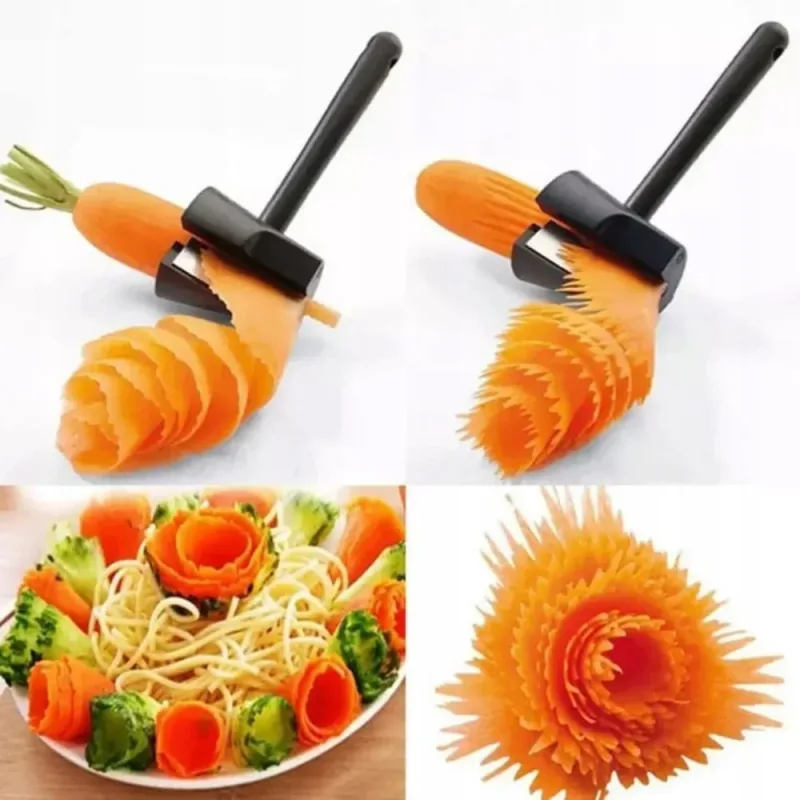 1pc portátil vegetal espiralizador slicer descascador portátil de aço inoxidável espiral slicer para batatas ferramentas cortador cozinha — image 3