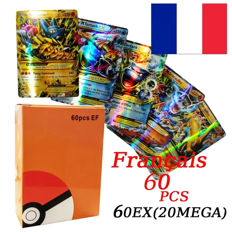 French Version Pokemon Cards VMAX V EX GX MEGA Carte Collection Battle Trainer Children's Christmas Toys Gift — image 10