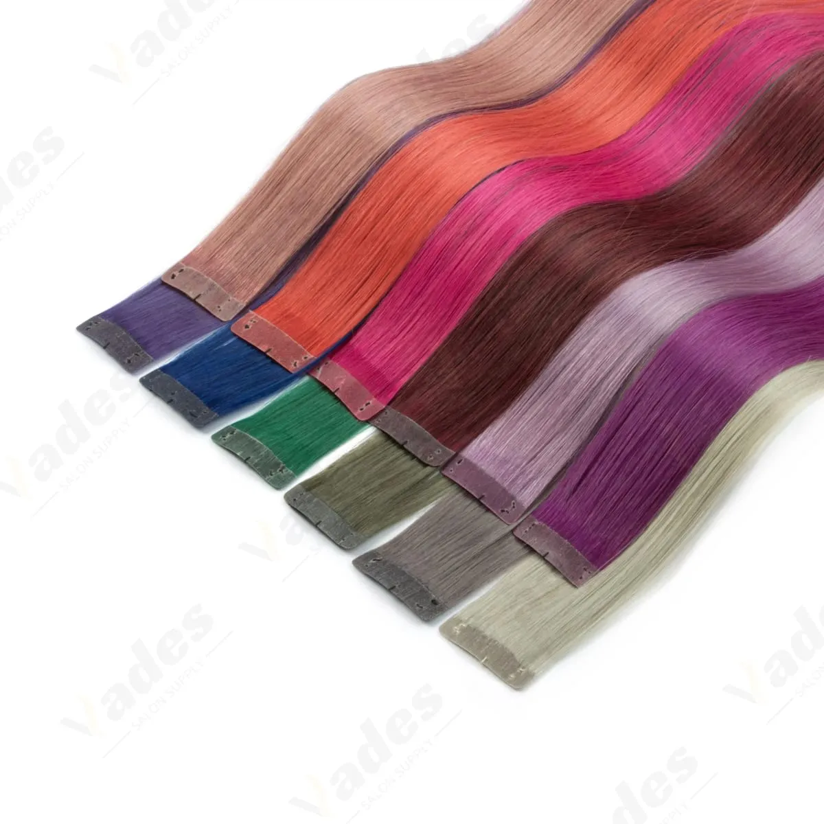2 Pcs Pink Hair Extensions 16Inches Straight Colored Hair Colorful Clip in Extensions Highlight Party for Girls and Women Gift — image 10
