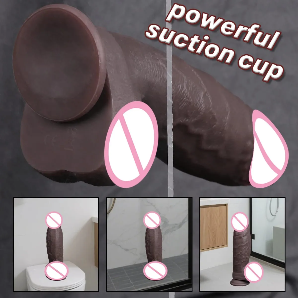 Realistic XXL Thick Penis Soft Silicone Dildo For Women Vaginal Masturbation Suction Cup Dick Woman Anal Adult Sex Toys Dildos — image 4