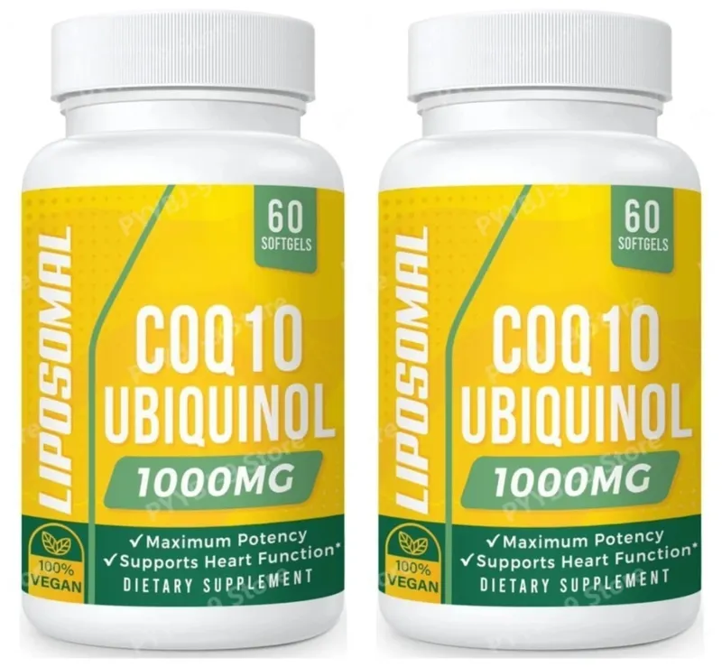CoQ10 Ubiquinol 1000mg Vegan Softgels 60 Ct Lipossomal Coenzima Q10 de alta absorção para suporte diário antioxidante de energia cardíaca — image 9