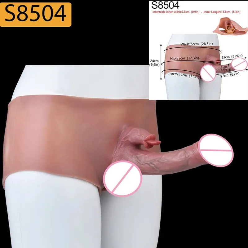 Strap-On Lifelike Penis Cover насадка на член Large Hollow DildoPants Intim vuxen sexleksak för par Sex — image 28