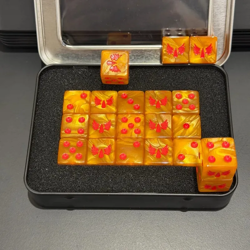 15-teiliges 16-mm-D6-Wargaming-Würfelset für Tabletop-Miniaturspiele, Schadensverfolgung, Armee-Fraktions-Themen-Würfelmarken — image 23