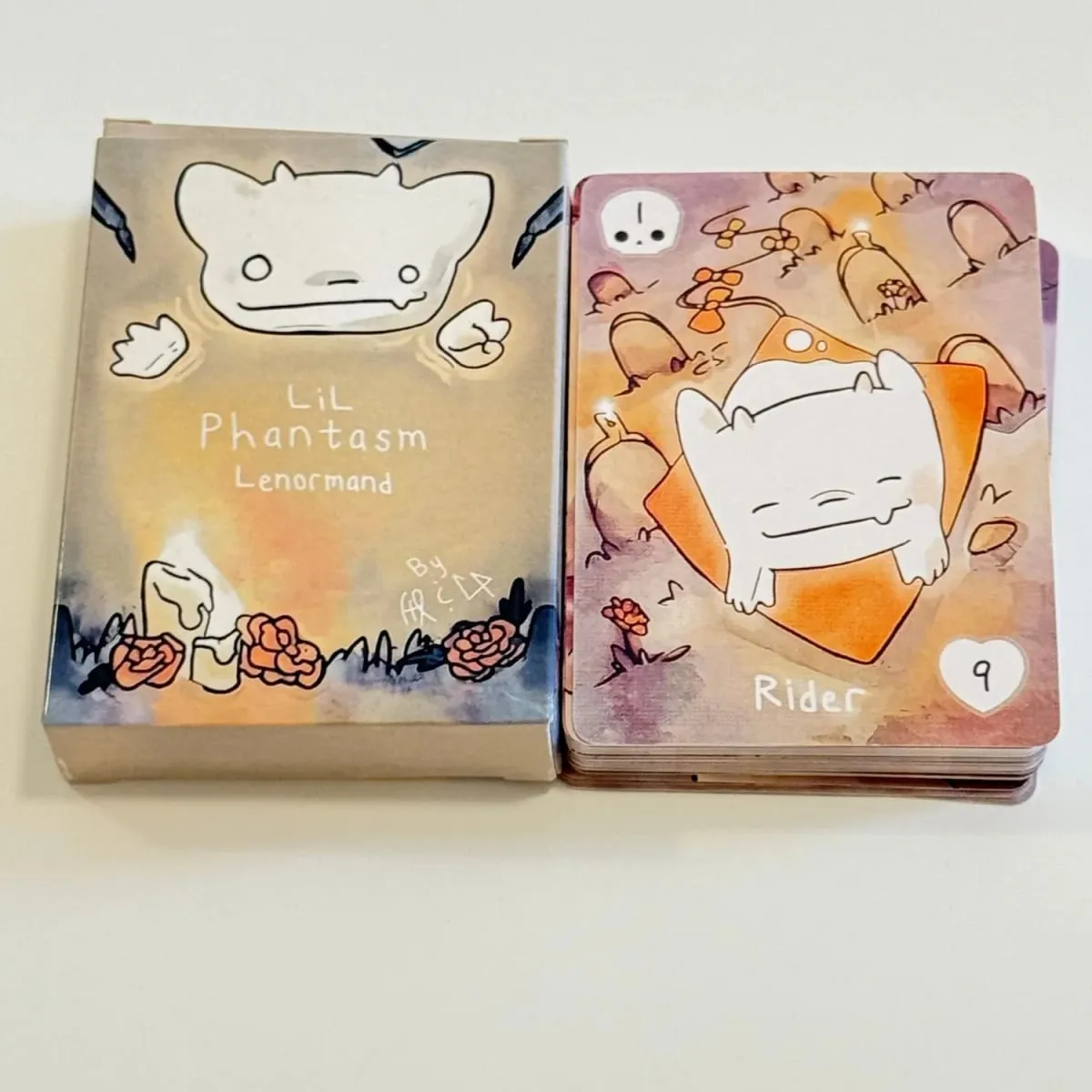 38pcs Lenormand Series Cards -Lil Phantasm Lenormand Oracle Deck English Tabletop Cards For Parties Precognition & Divination — image 1