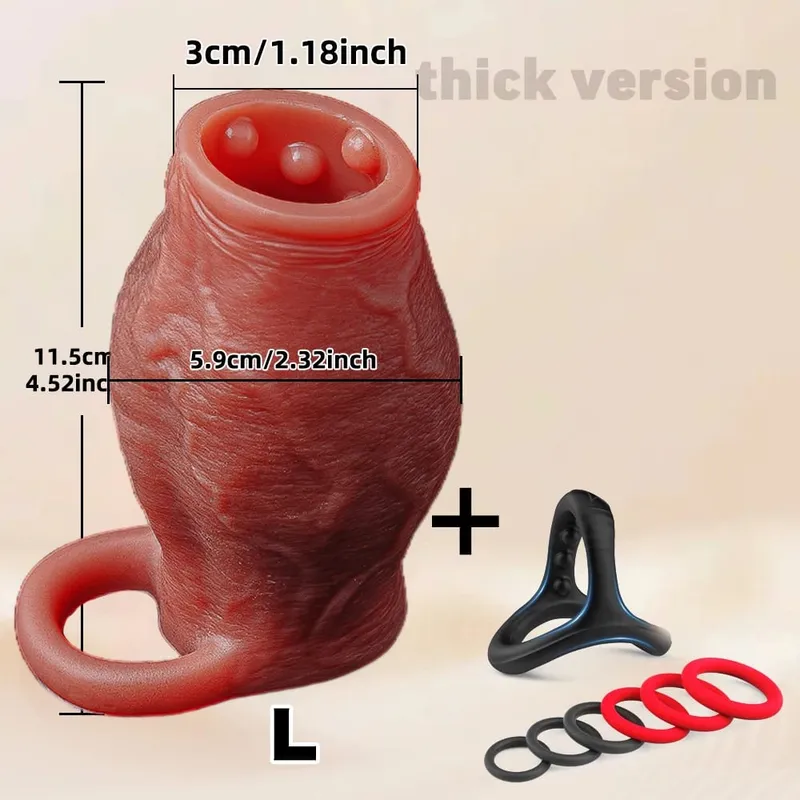 Man Dick Enlargement Semen Lock Ring For Men Delayed Ejaculation Soft Silicone Penis Sleeve Hollow Cock Ring Adult 18+ Sex Toy — image 13