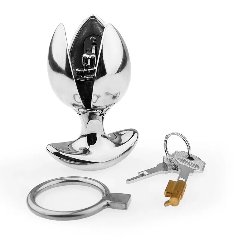 Metal Anal Plug Colorful Vestibular Gay Masturbation Plugs G-spot Stimulation Cunnilingus Spreading Can Be Opened Sex Toys 18+
