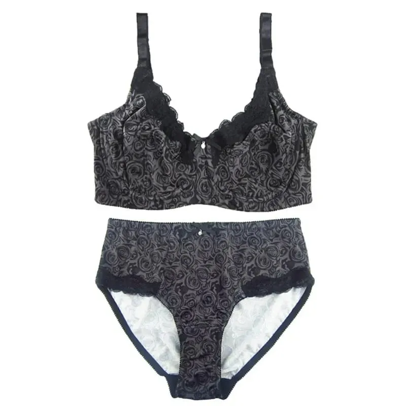 Mierside D0295 Hot Fashion Plus size Bra Set Walang Padding Lingerie Para sa Babae Sexy 34/36/38/40/42/44/46 C-D-DD-DDD(E)-F-G — image 5
