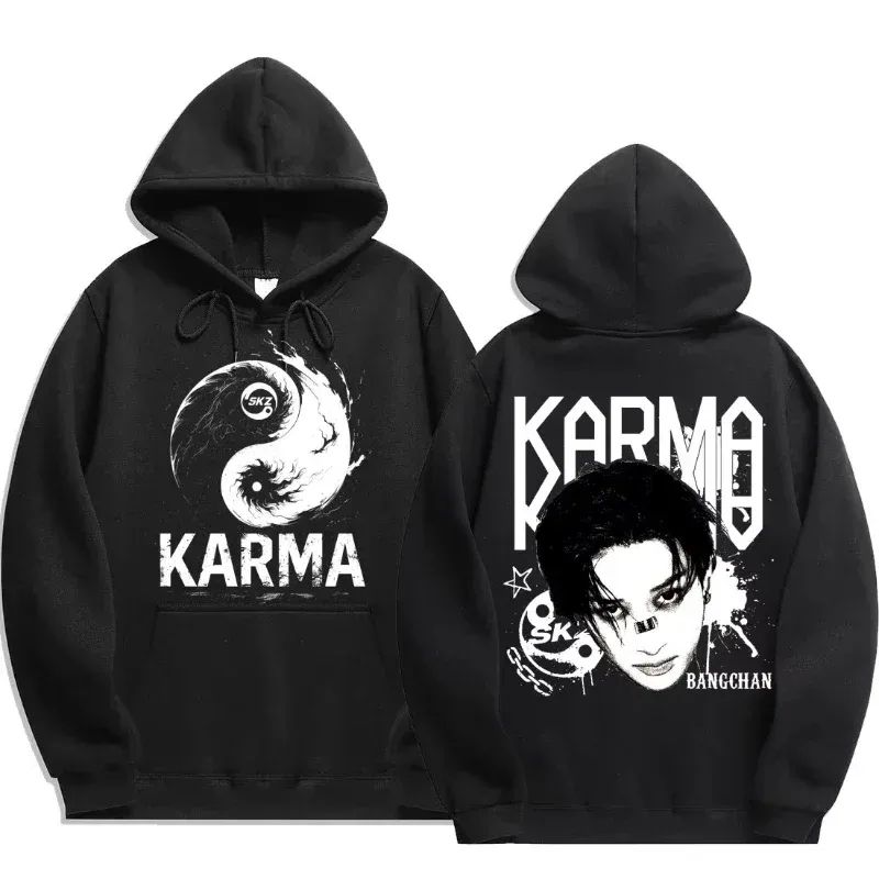 KPOP's fourth album KARMA printed men's hoodie FELIX HAN BANGCHAN CHANGBIN HYUNJIN LEE fashion hoodie — image 9