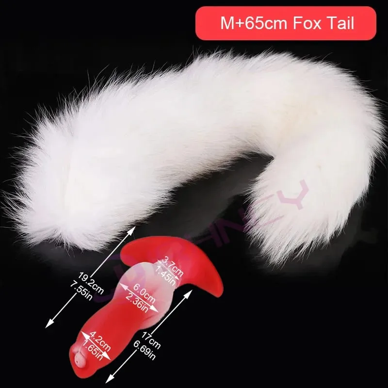 Anal Plug na may Tail BDSM Adult Sex Game Cosplay 18+ Anal Dildo para sa Babae Mga Lalaki Silicone Soft Butt Plug Gay Sex Toys para sa Party BDSM — image 20