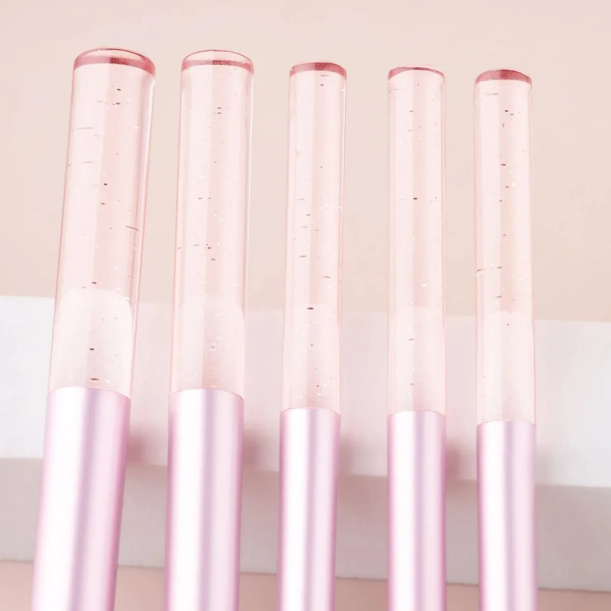 5Pcs Transparent Glitter Rod Cosmetic Brushes Multi-function Blush Powder Eyeshadow Brow Makeup Applicators — image 6