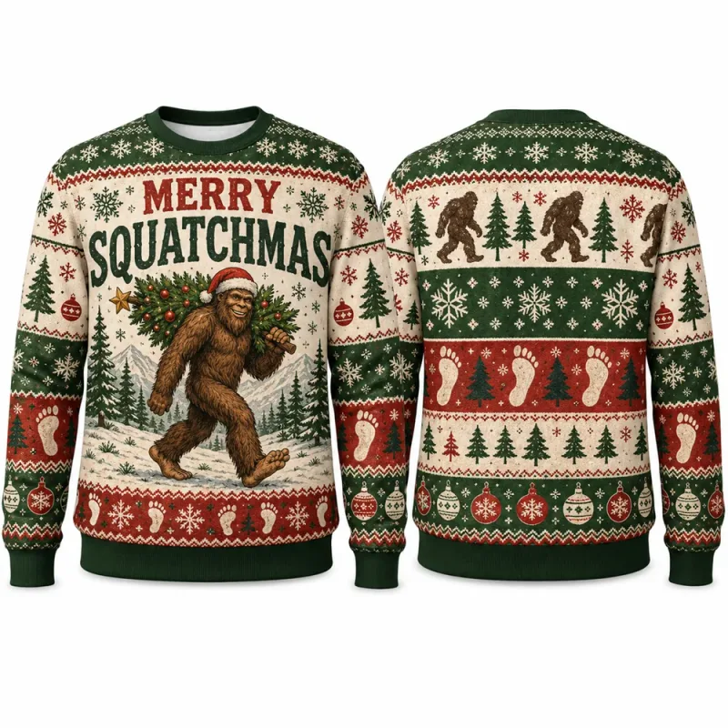 I Am The Tree Cat Christmas Sweatshirt 3D Graphics Crew Neck Long Sleeve Men Women Funny Ugly Xmas Holiday Party Autumn Pullover — image 6