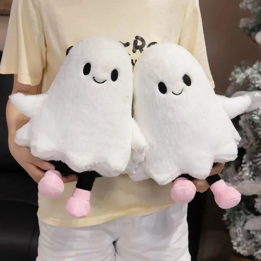Simulation Little Ghost Interactive Handmade Cartoon Ghost Fluffy Collection Holloween Ghost Pillow Home Decor — image 4