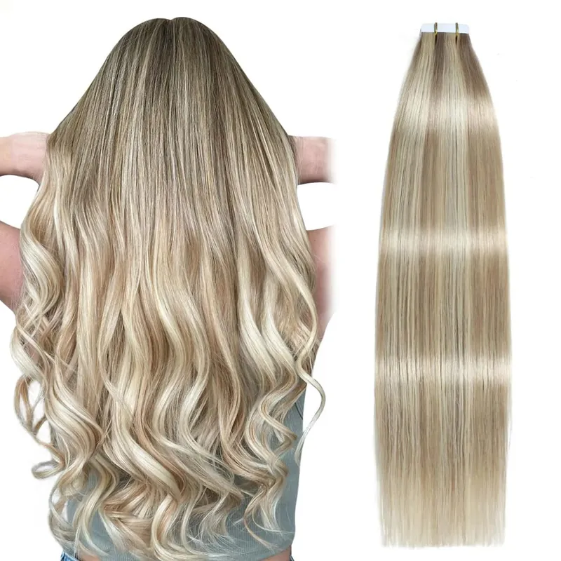 Invisible Tape in Hair Extensions 100% Remy Human Hair Dark Brown Hair Extensions for Women Adding Length And Volume — image 19