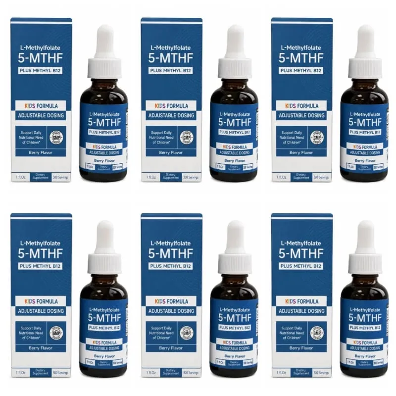 L-Methylfolate 5-MTHF Methyl B12 Drops for Kids Organic Berry Flavor Liquid Folate Supplement for Children Vegan 1 Fl Oz 30 ML — image 11