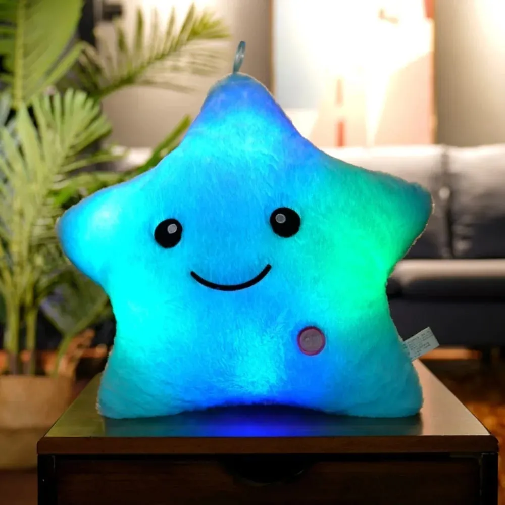 New LED Electronic Star Plush Toy Soft Star LED Star Doll Toy Home Decoration Baby Kid Toys Soft Star Pillow