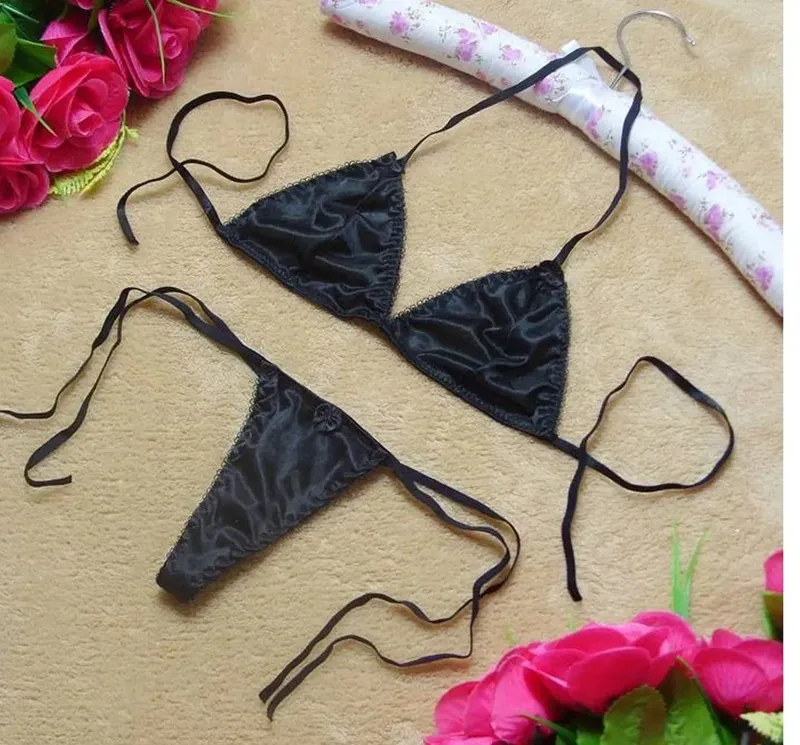 Nyaste sidentrosa G-string Spets Sexiga Underkläder Dam Sexiga Trosor Kvinna Låg midja String Spets Underkläder Intimates Strings T-back — image 10