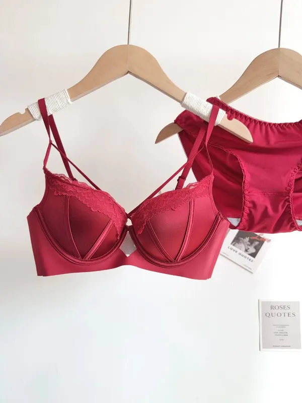 French Lace Push Up Bra Set Polka Dot Small Cup Shaping Sweet Sexy Erotic Lingerie Comfort Underwire Women Intimate Apparel S-xl