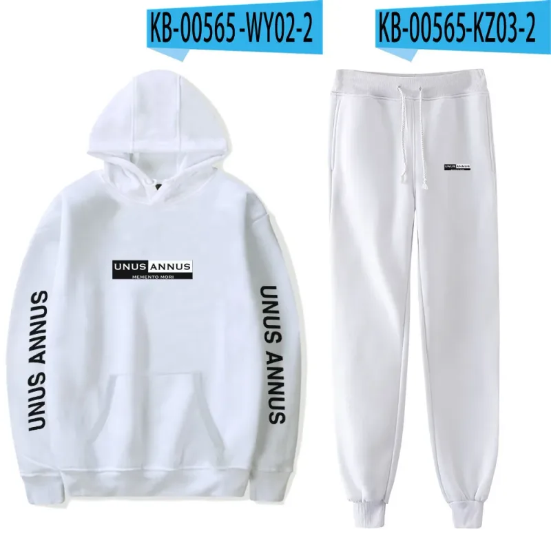 Popular Comfortable Unus Annus Print Sweatshirt Sweatpants Suit Hoodies+ Trousers Suit Boys/Girls 2 Piece Set Clothes — image 19