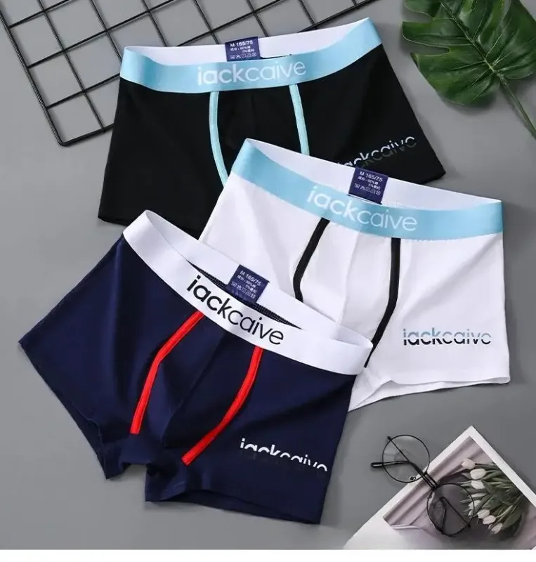 3 pçs calcinha masculina de algodão boxers masculino respirável homem boxer impresso cuecas confortáveis shorts masculinos roupa interior M-3XL — image 8