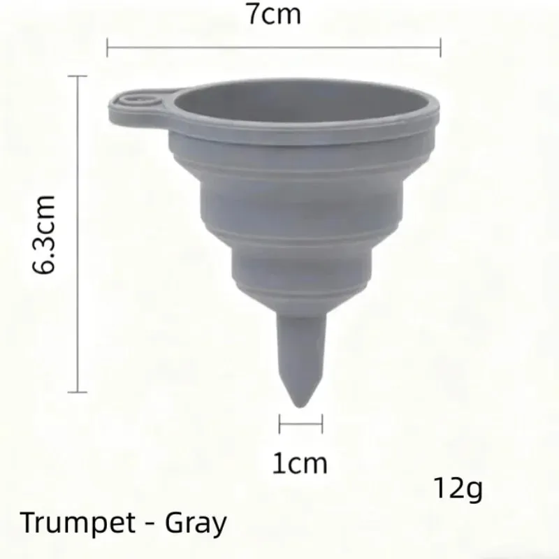 1/3/5/10 pcs S L Folding Silicone Funnel for Filling Bottles Kitchen Silicone Funnel Collapsible Kitchen Gadgets Oil Filler — image 15