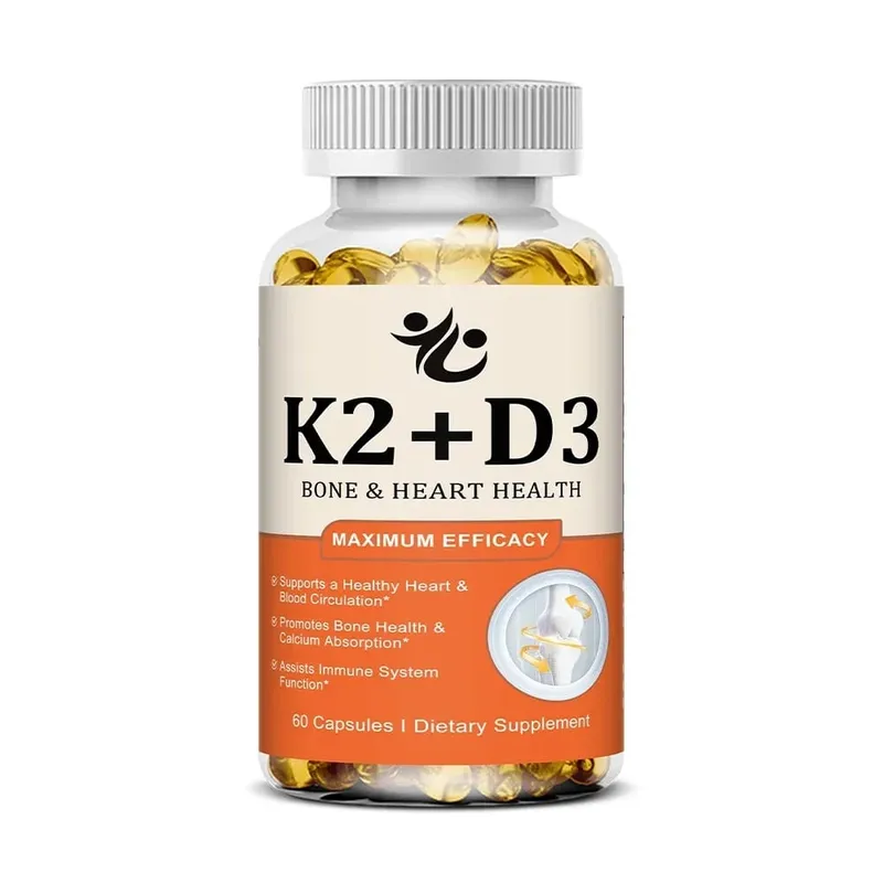 Cápsulas de vitamina D3 + K2 apoiam a absorção de cálcio, bem-estar ósseo e articular, função cardiovascular e saúde do sistema imunológico — image 8